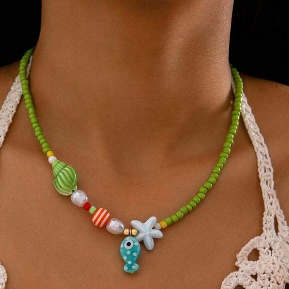 Sea Motifs necklace N1290 - Picture 1 of 4